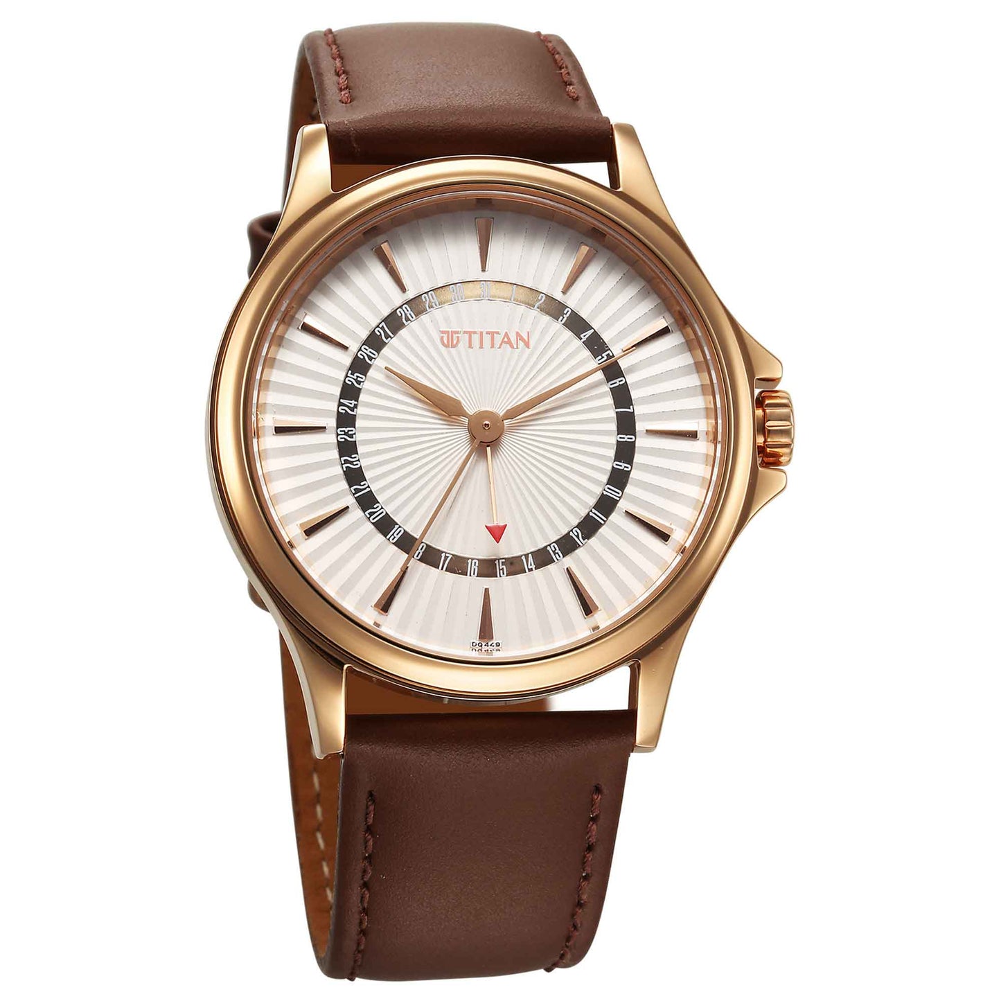 Titan Mens Karishma Strap Material Leather Dial Colour Silver 10038WL01