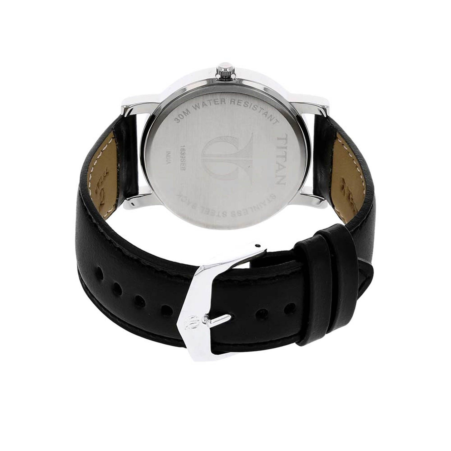 Silver Dial Leather Strap Watch