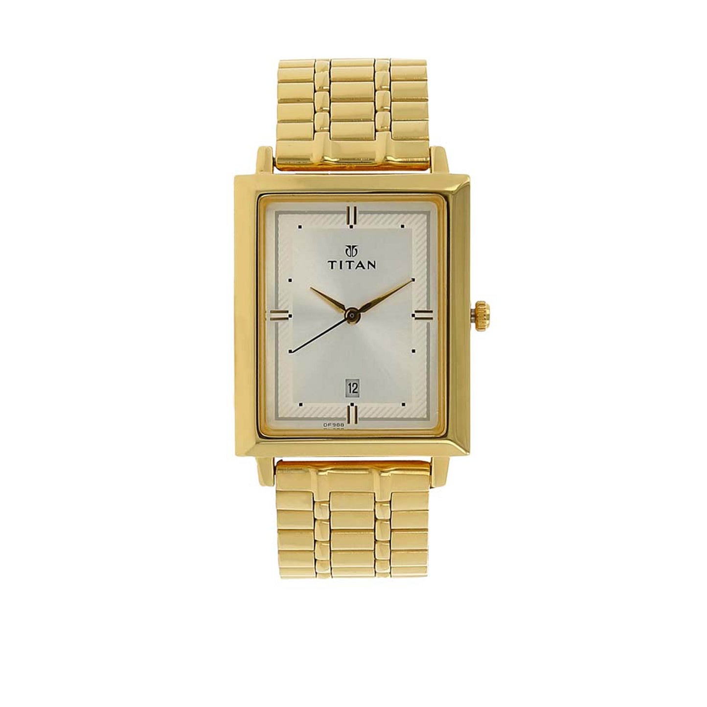 Titan Analog with Date Silver Dial Quartz Stainless Steel StrapMens