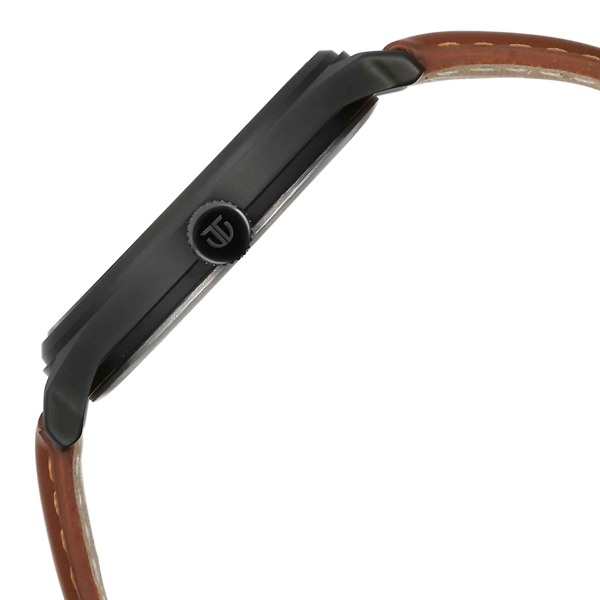 Titan Neo Economy IV Strap Material Leather Dial Colour Grey 1802QL03