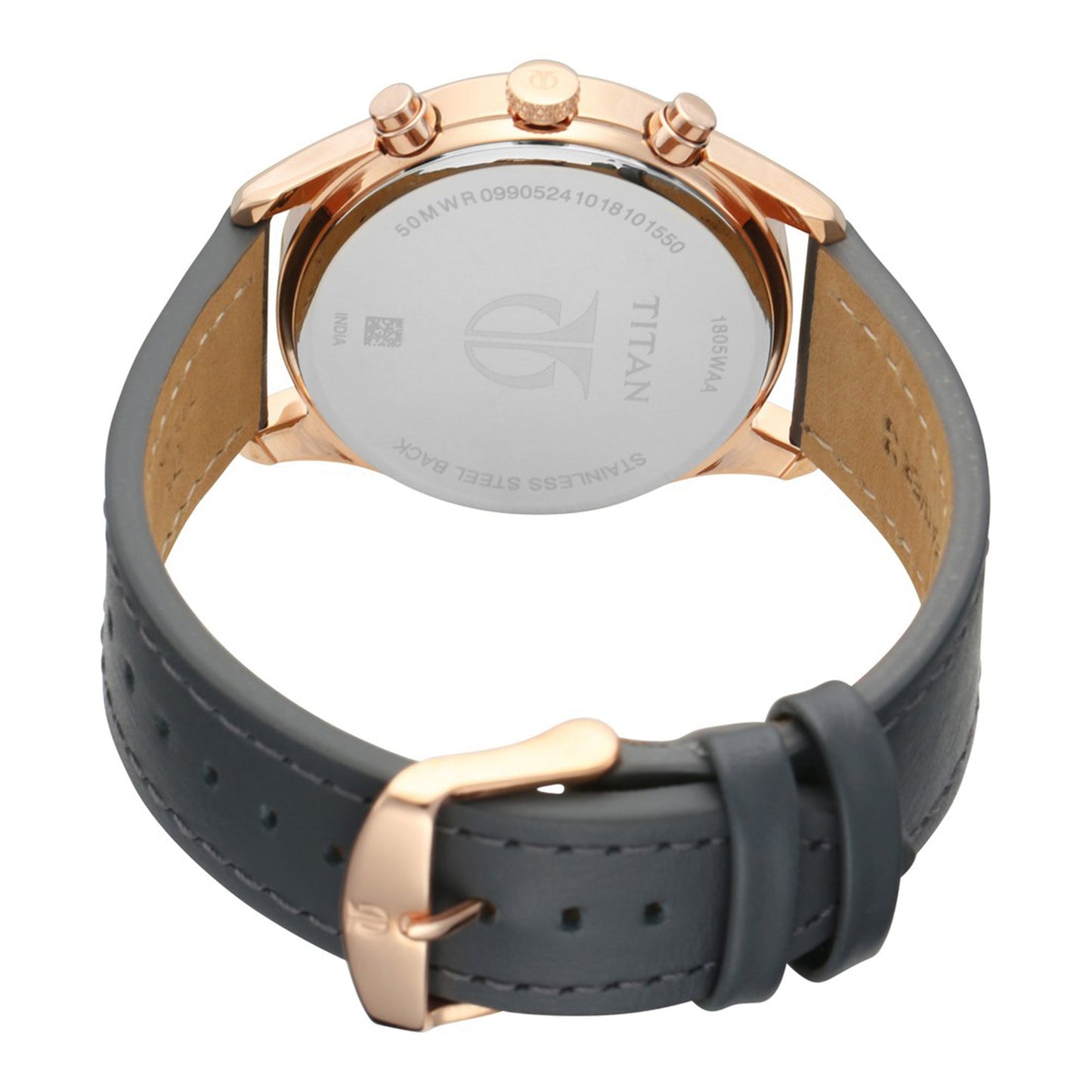 Titan Workwear Grey Dial Multi Leather Strap watch for Men