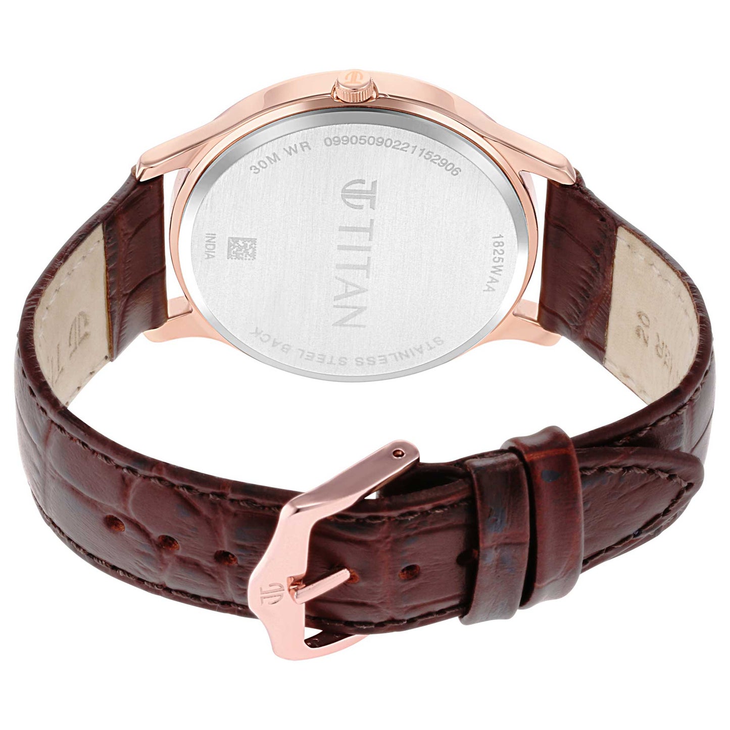 Titan Rose Gold Dial Analog with Date Leather Strap watch for Men