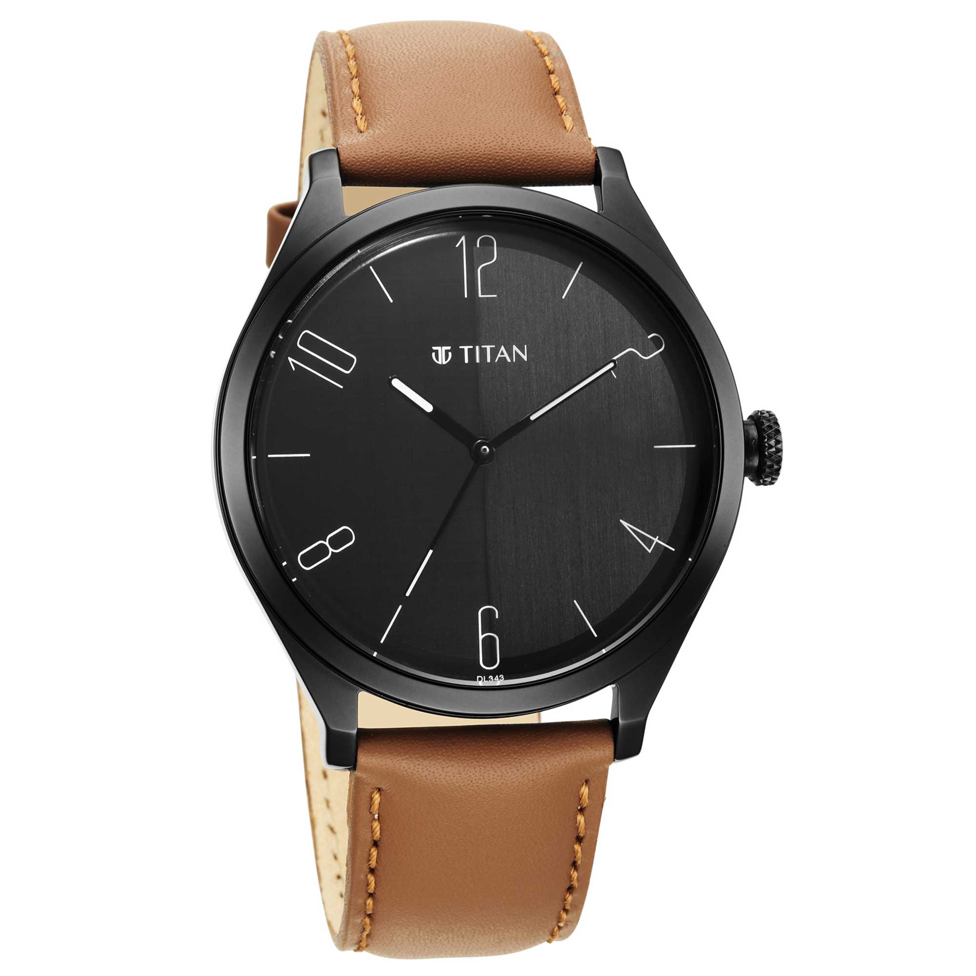 Titan Quartz Analog Black Dial Leather Strap Watch for Men – Nepal