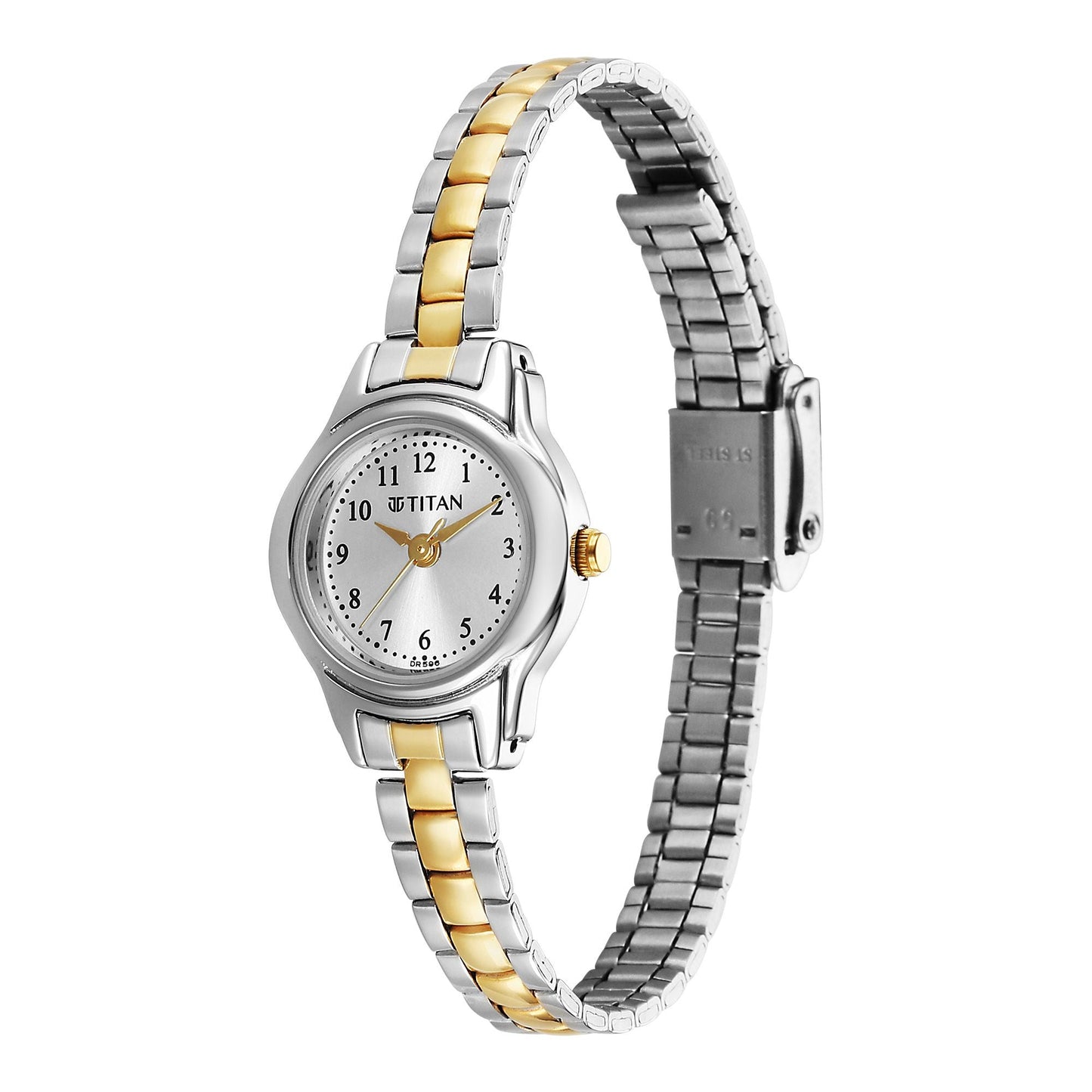 gold and silver women's watch
