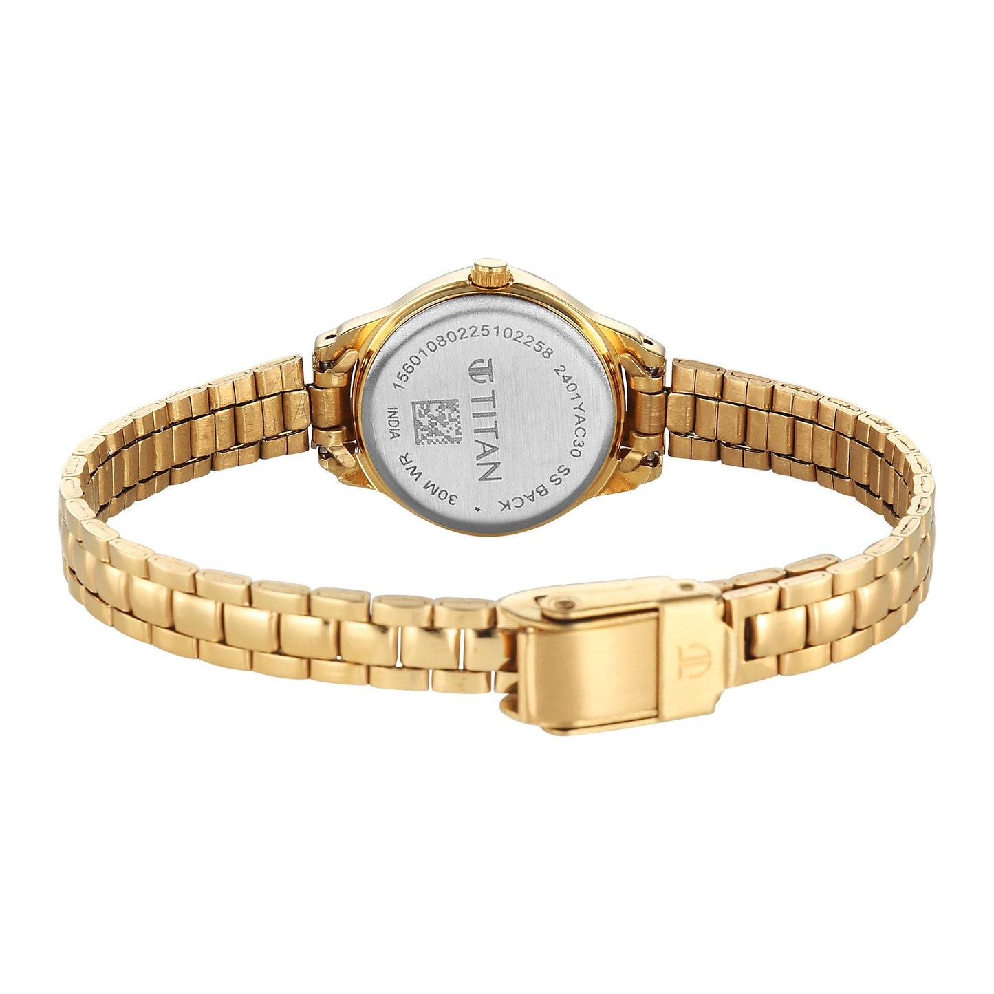gold color watch for women