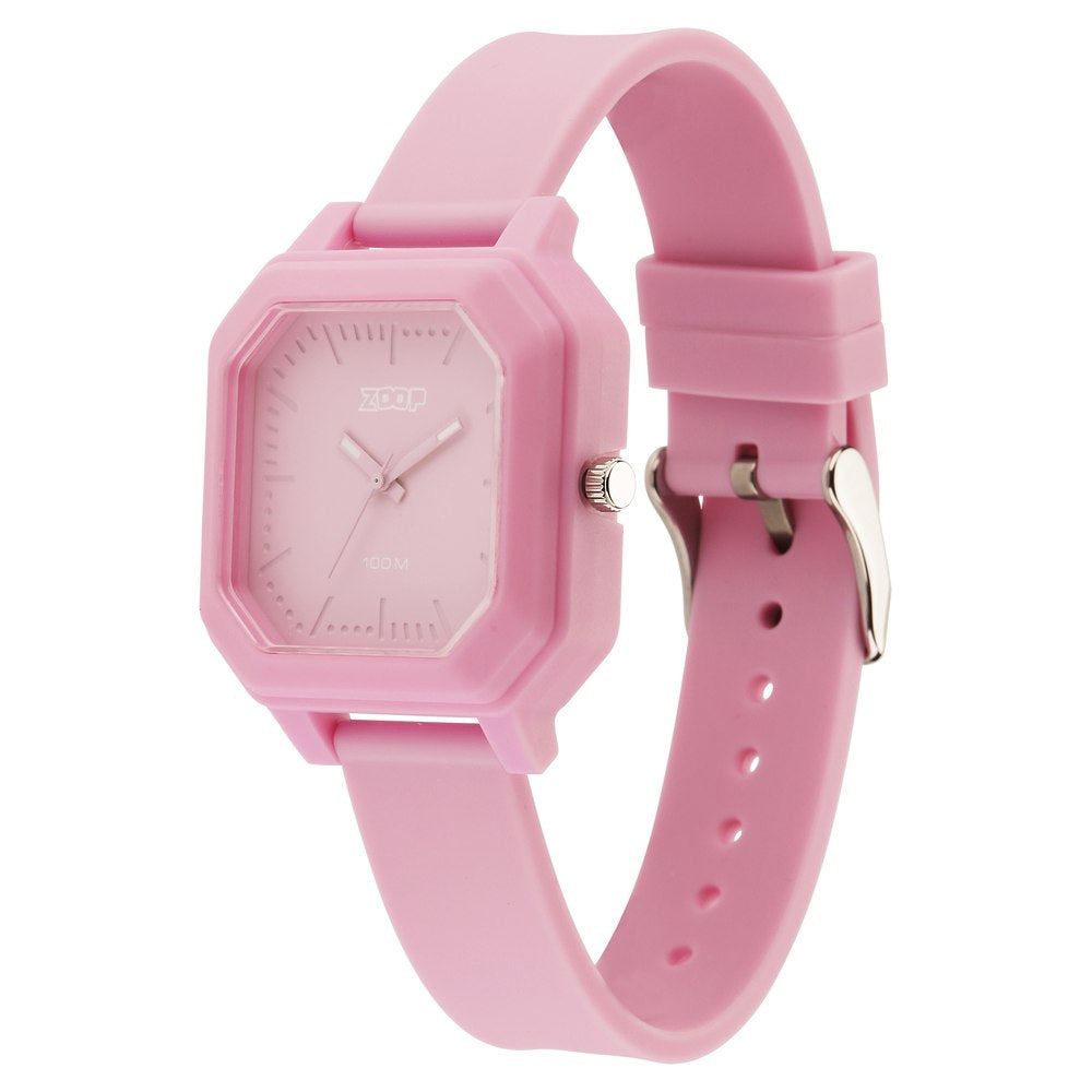 Zoop Fashion Quartz Analog Purple Dial Silicone Strap Watch for Unisex