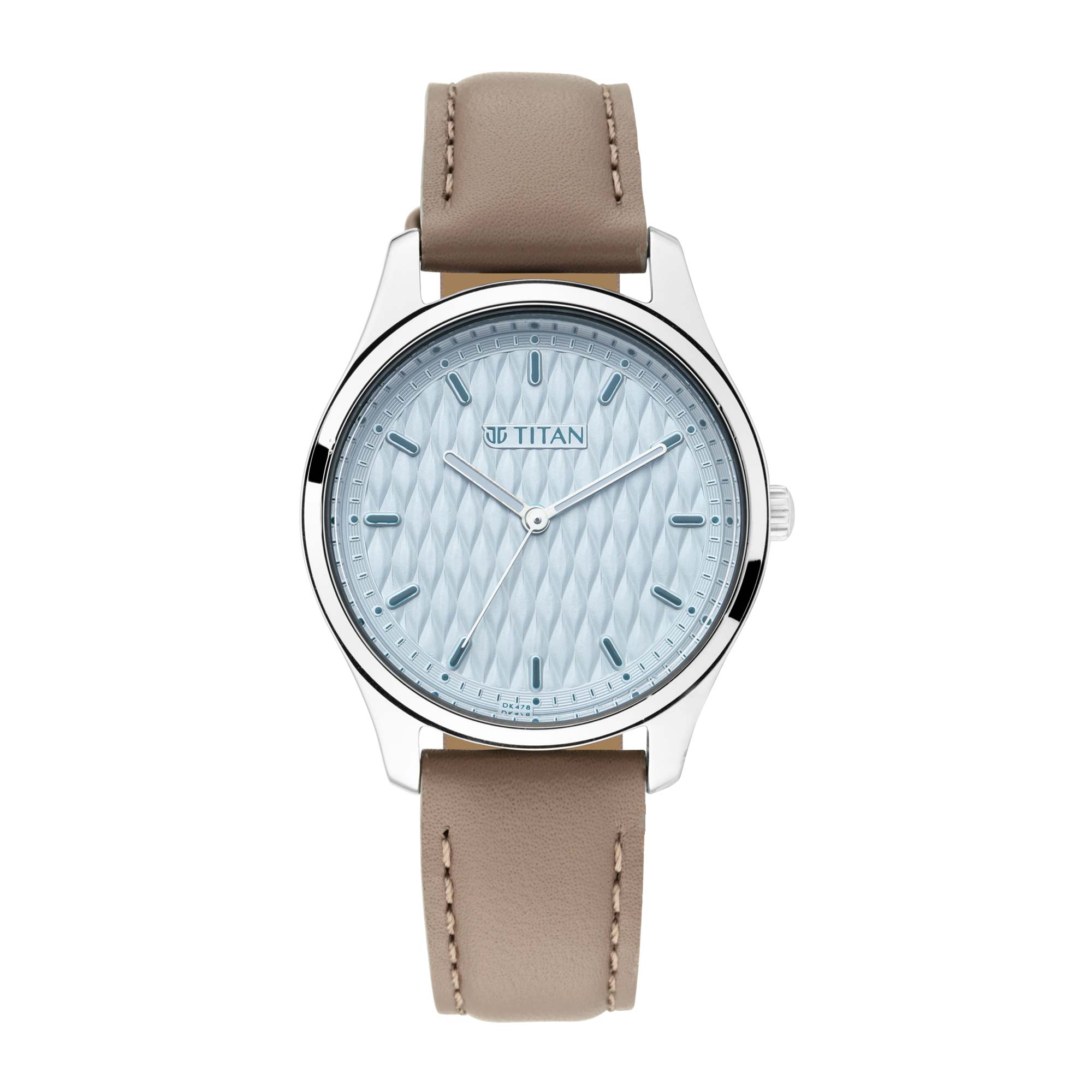 Titan Workwear Blue Dial Women Watch With Leather Strap – Nepal