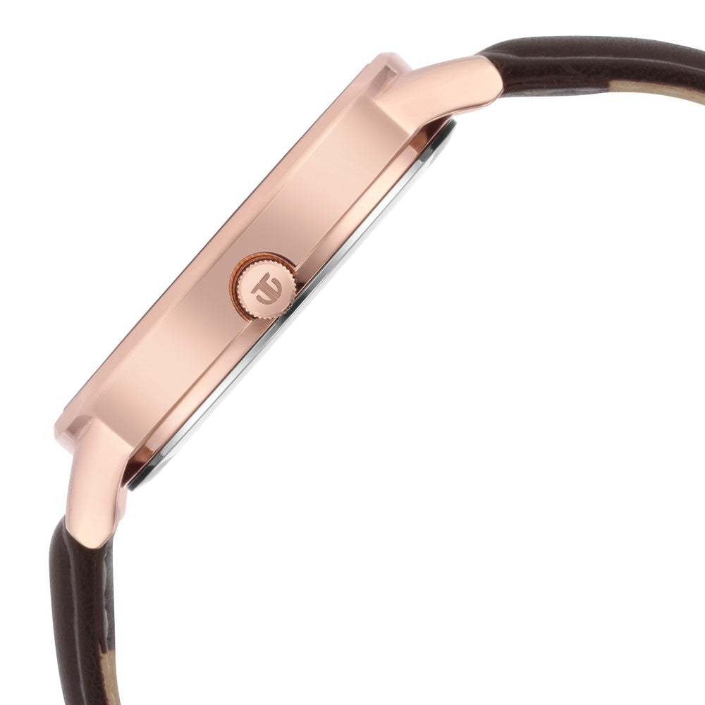 Titan Crescent Quartz Analog Leather Strap Watch for Women