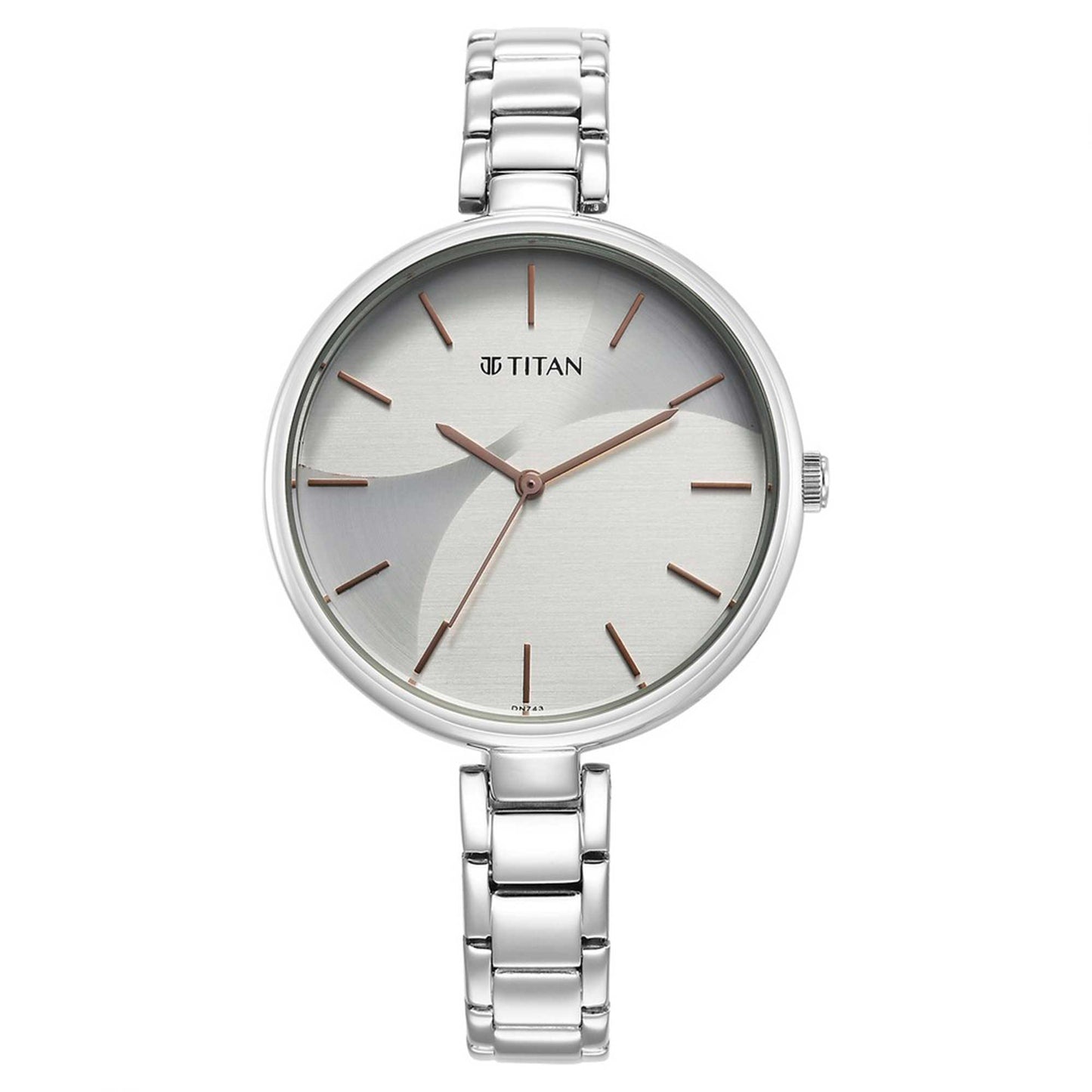 Titan Purple Stackables Quartz Alog Two Toned Dial Stainless Steel Strap Watch for Women