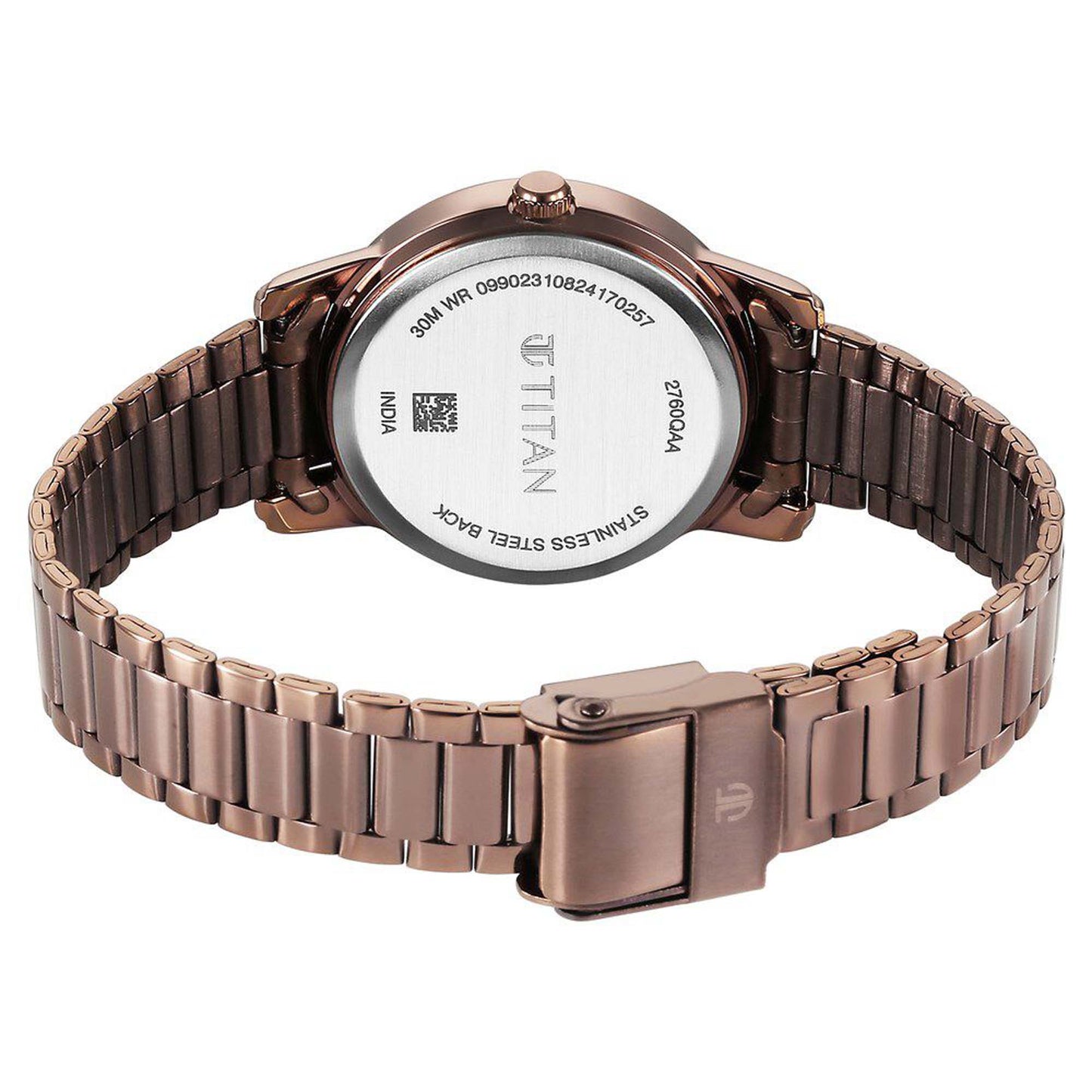 Titan Karishma Quartz Analog Beige Dial Brown Stainless Steel Strap Watch For Women(2760QM01)
