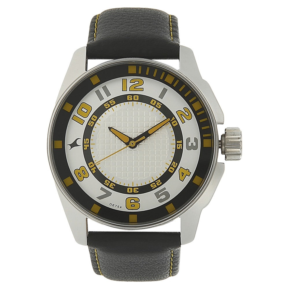 Fastrack Quartz Analog Silver Dial Leather Strap Watch for Guys Nepal Trade Network Pvt. Ltd