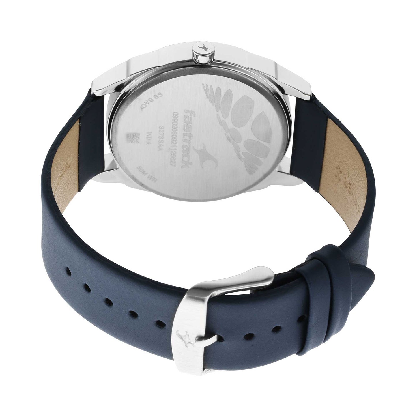 After Dark White Dial Leather Strap Watch for Guys 3273SL01