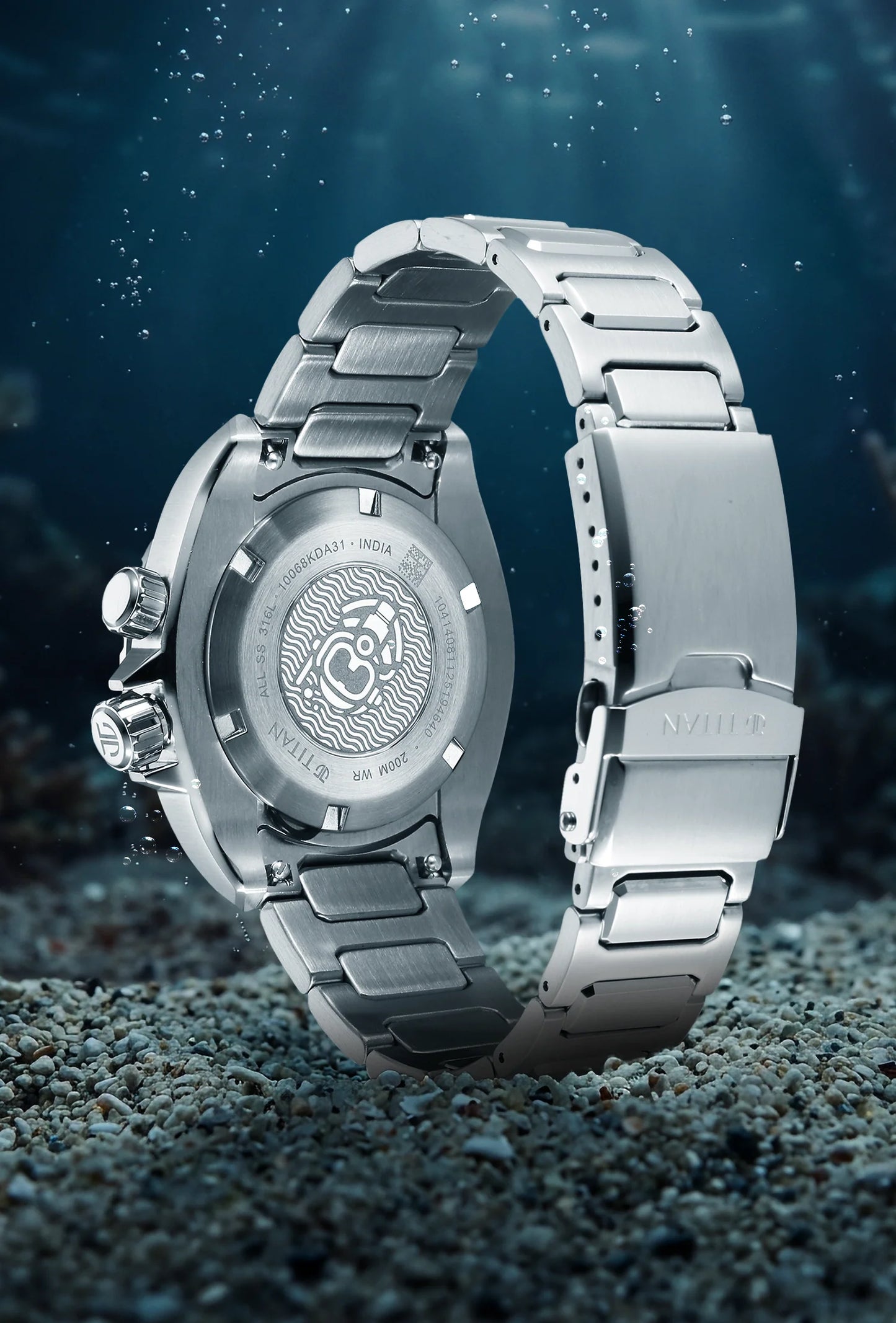 Titan Zero Hour Diver's Blue Dial Analog Watch
