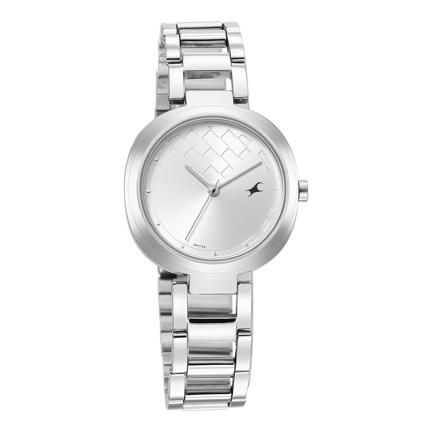 Fastrack Stunners Quartz Analog Silver Dial Stainless Steel Strap Watch for Girls