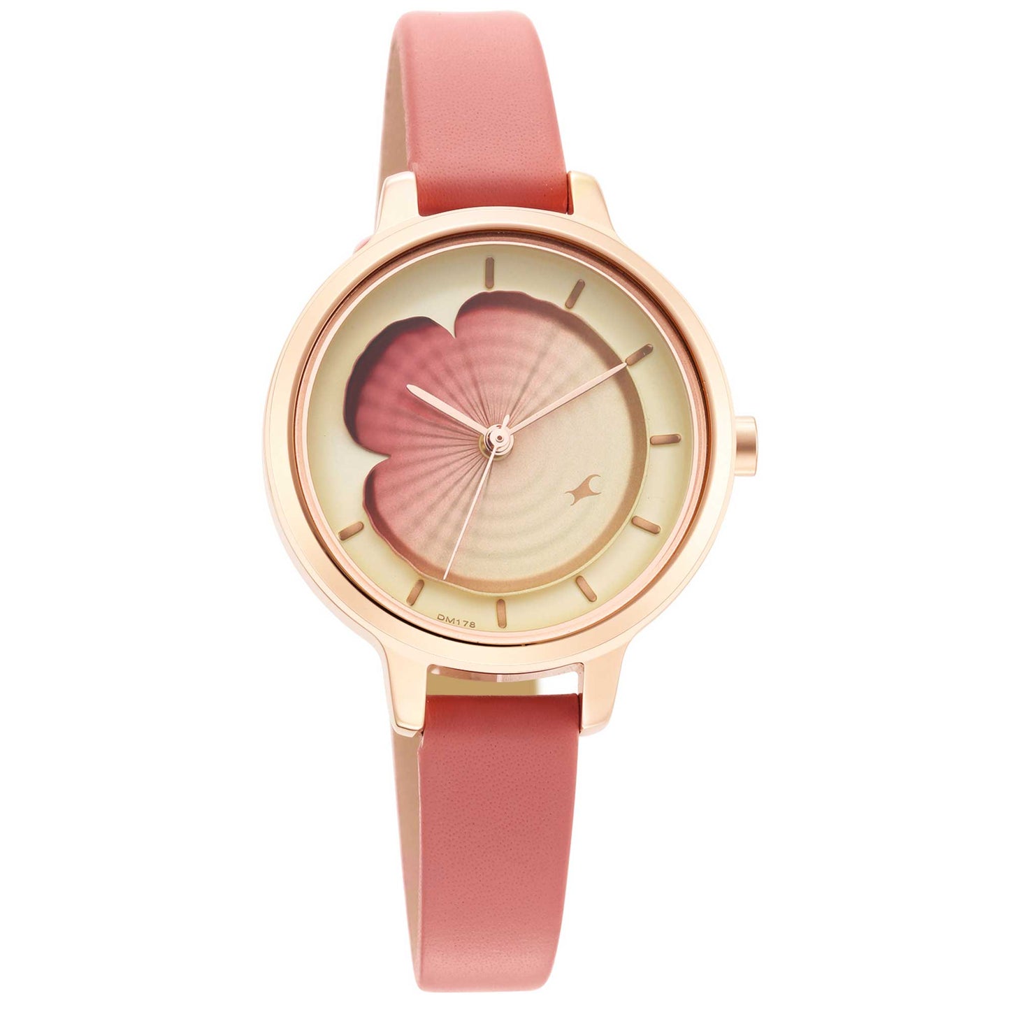 Fastrack Uptown Retreat Quartz Analog Multicoloured Dial Leather Strap Watch for Girls