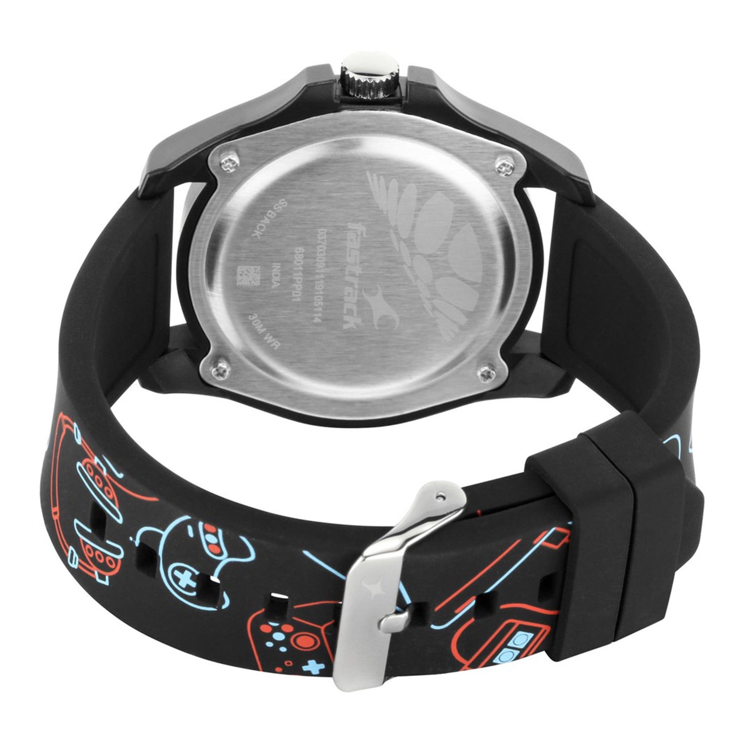 Fastrack Arcade Quartz Analog White Dial Silicone Strap Unisex Watch