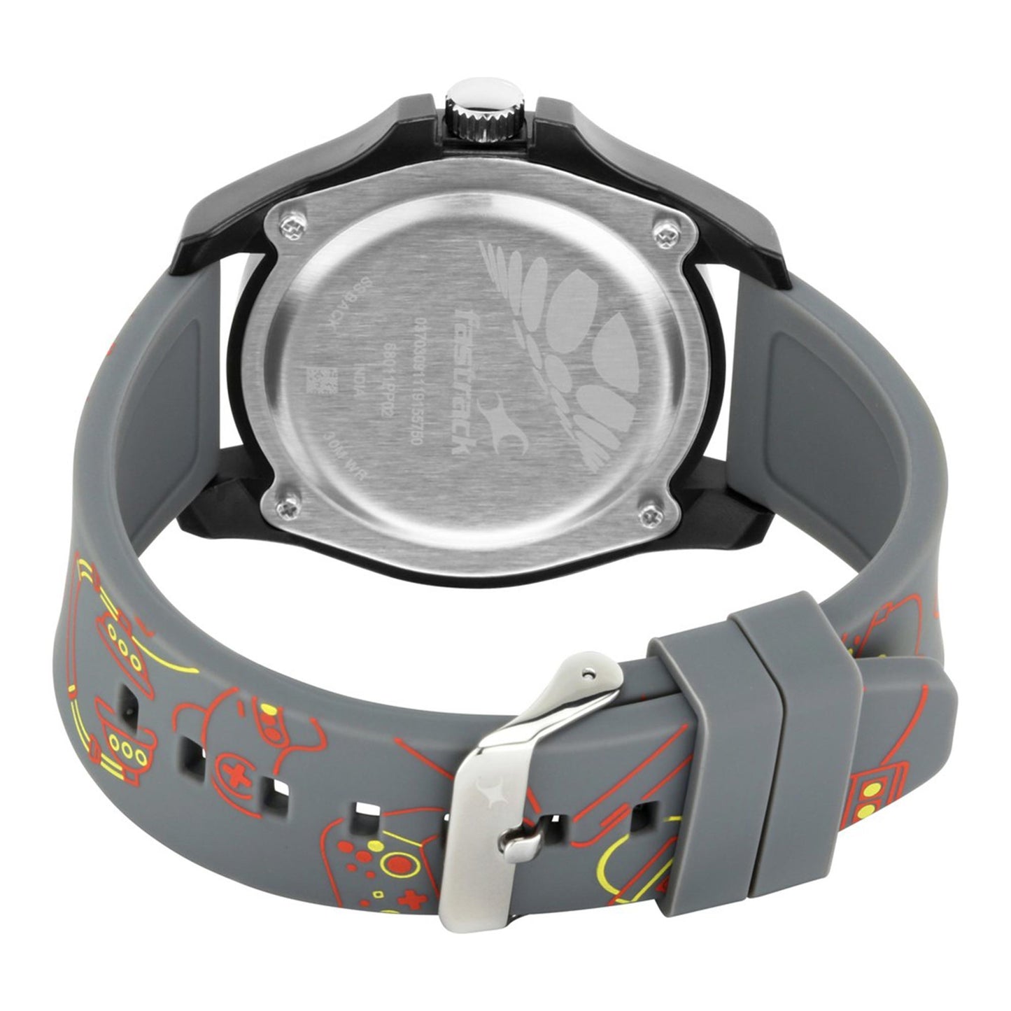 Fastrack Arcade Quartz Analog White Dial Silicone Strap Unisex Watch