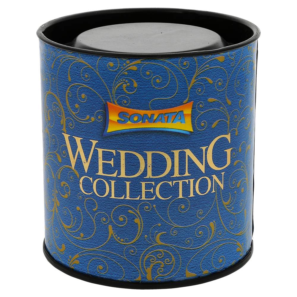 Sonata Quartz Analog White Dial Stainless Steel Strap Watch for Men