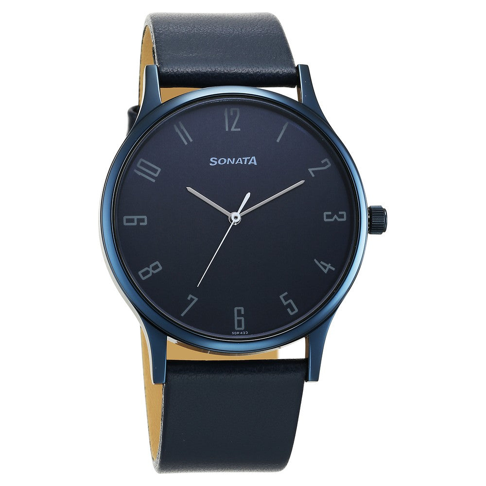 Sonata blue dial watch on sale