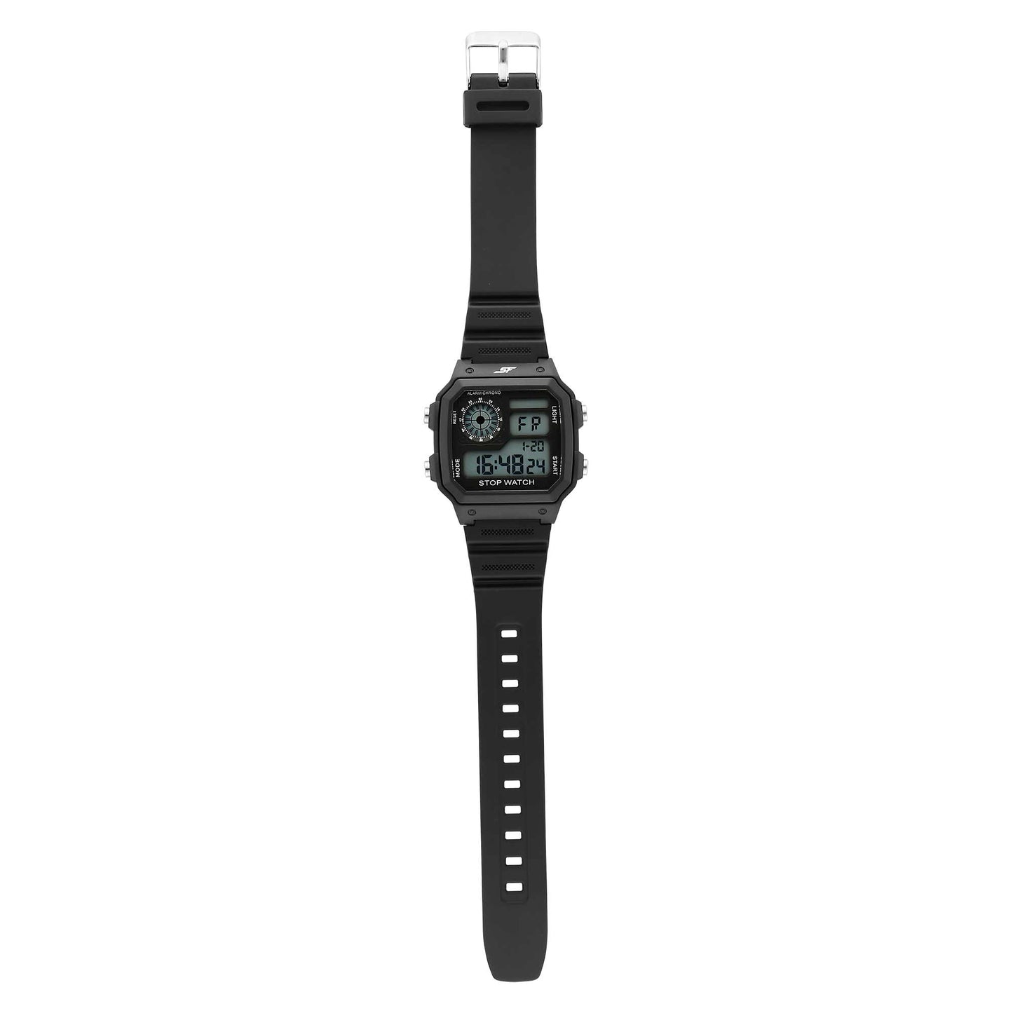 SF Hexa Digital Dial Unisex Watch With Polyurethane Strap