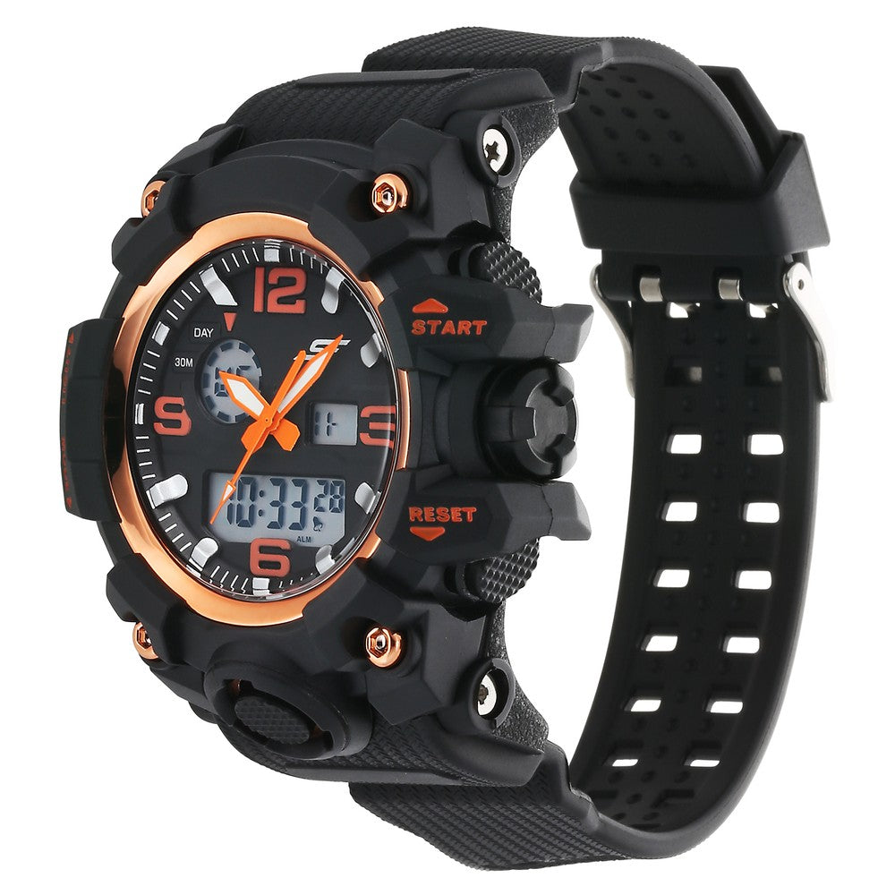 SF Sparq Ana Digi Black Dial Polyurethane Strap Watch for Men