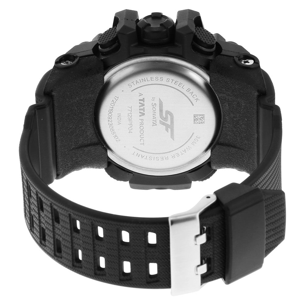 SF Sparq Ana Digi Black Dial Polyurethane Strap Watch for Men
