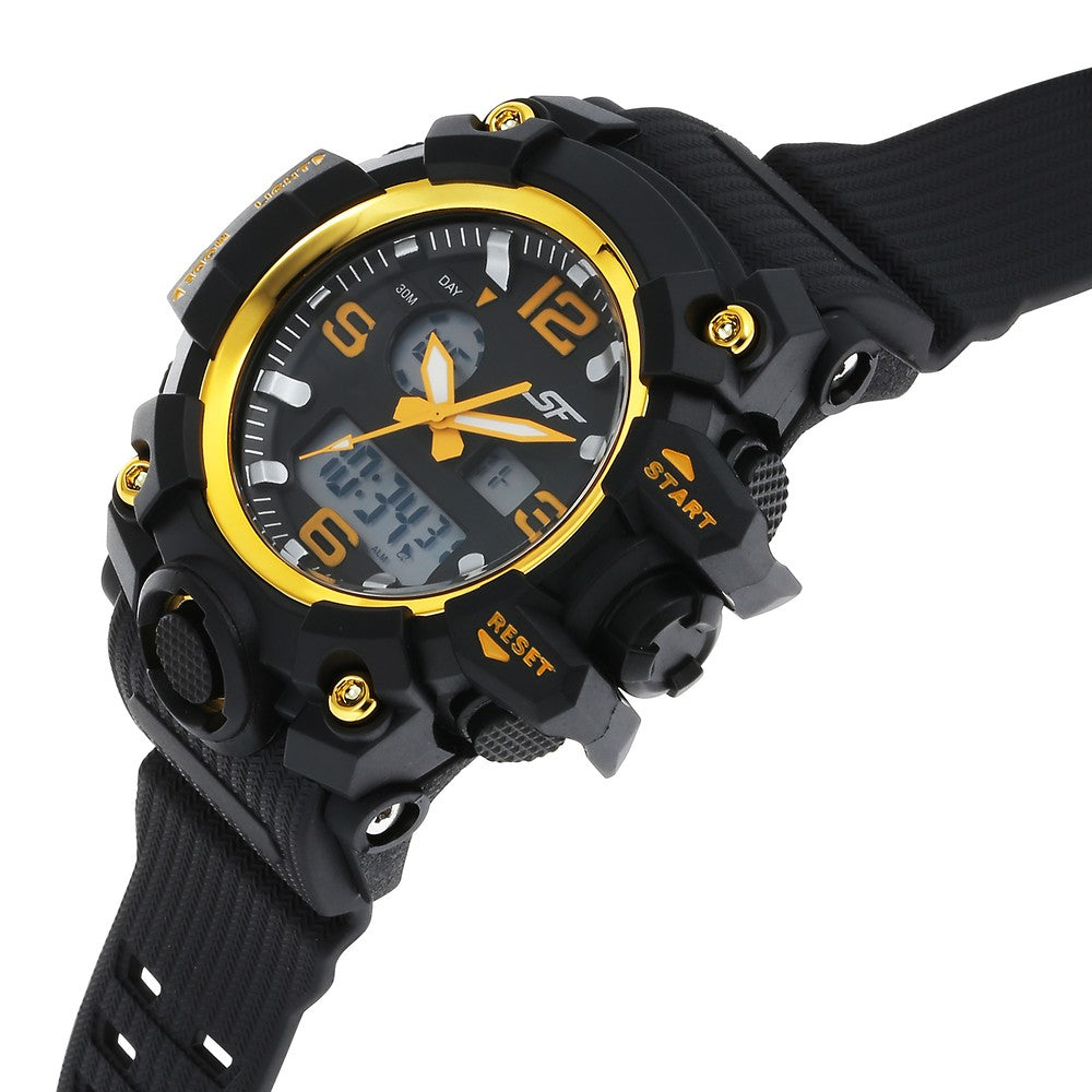 SF Sparq Ana Digi Black Dial Polyurethane Strap Watch for Men