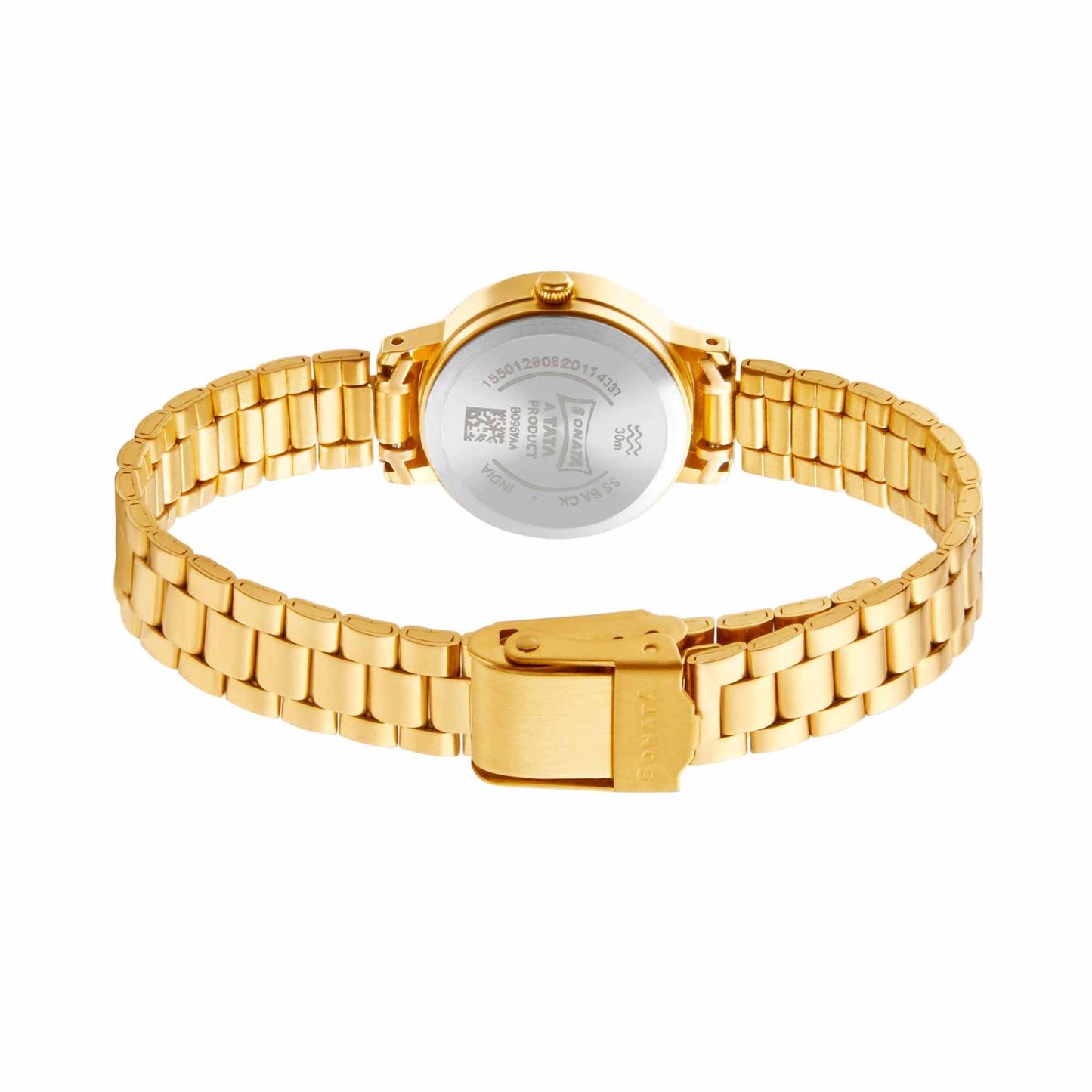 Sonata Essentials White Dial Women Watch With Stainless Steel Strap