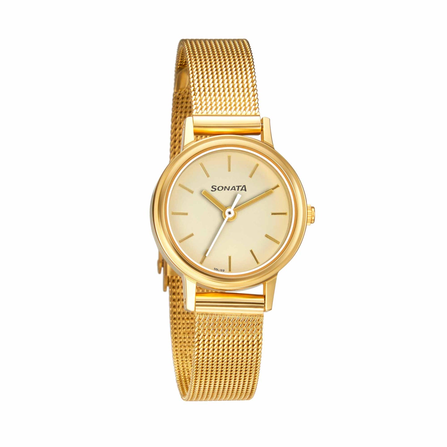 Essentials Champagne Dial Stainless Steel Strap