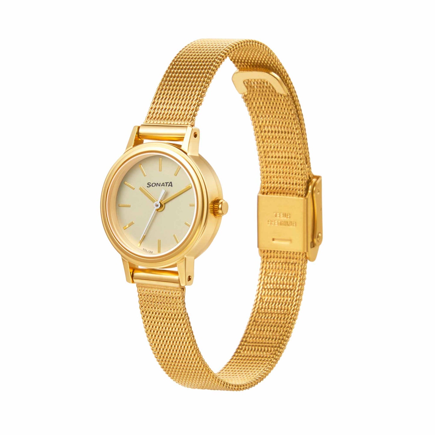 Essentials Champagne Dial Stainless Steel Strap