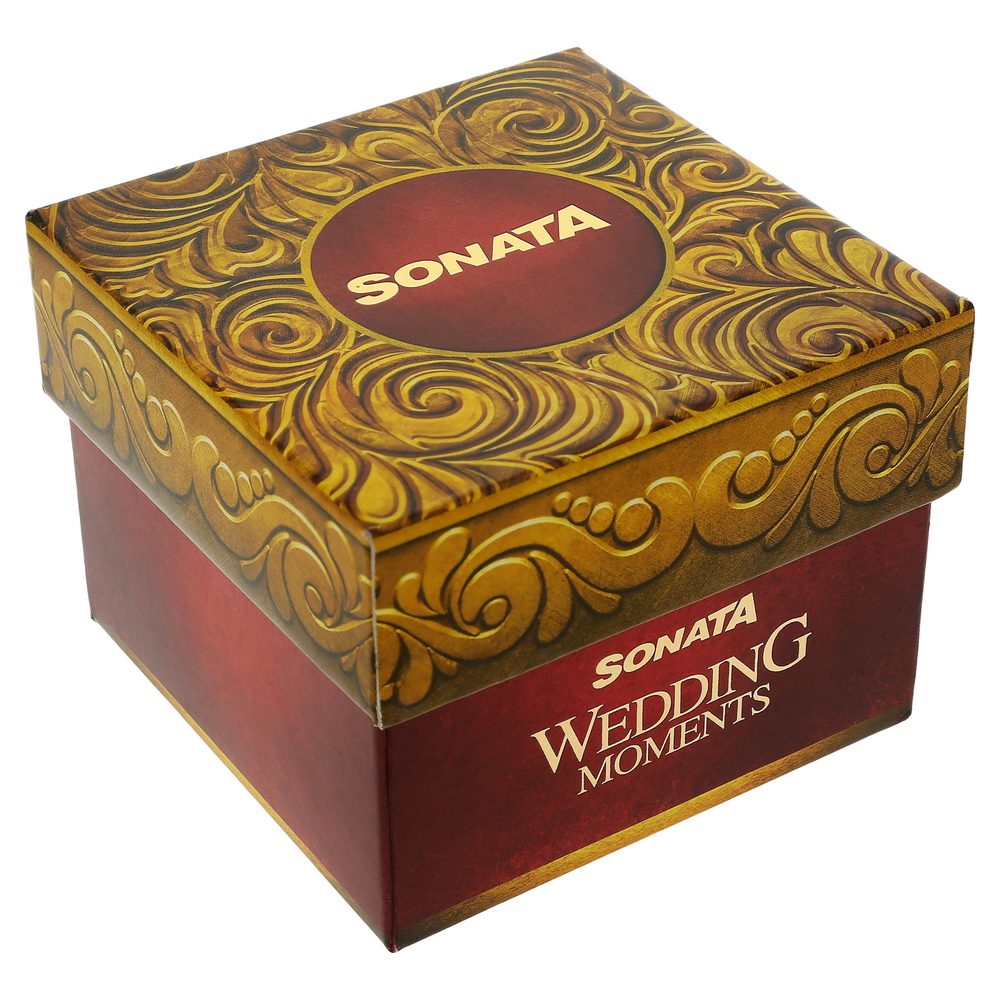 Sonata Quartz Analog Pink Dial Metal Strap Watch for Women