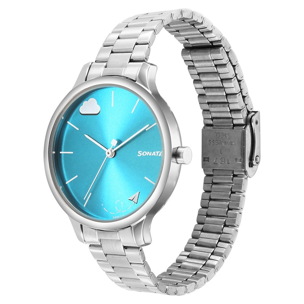 Sonata Blush Quartz Analog Pink dial Plastic Strap Watch for Women
