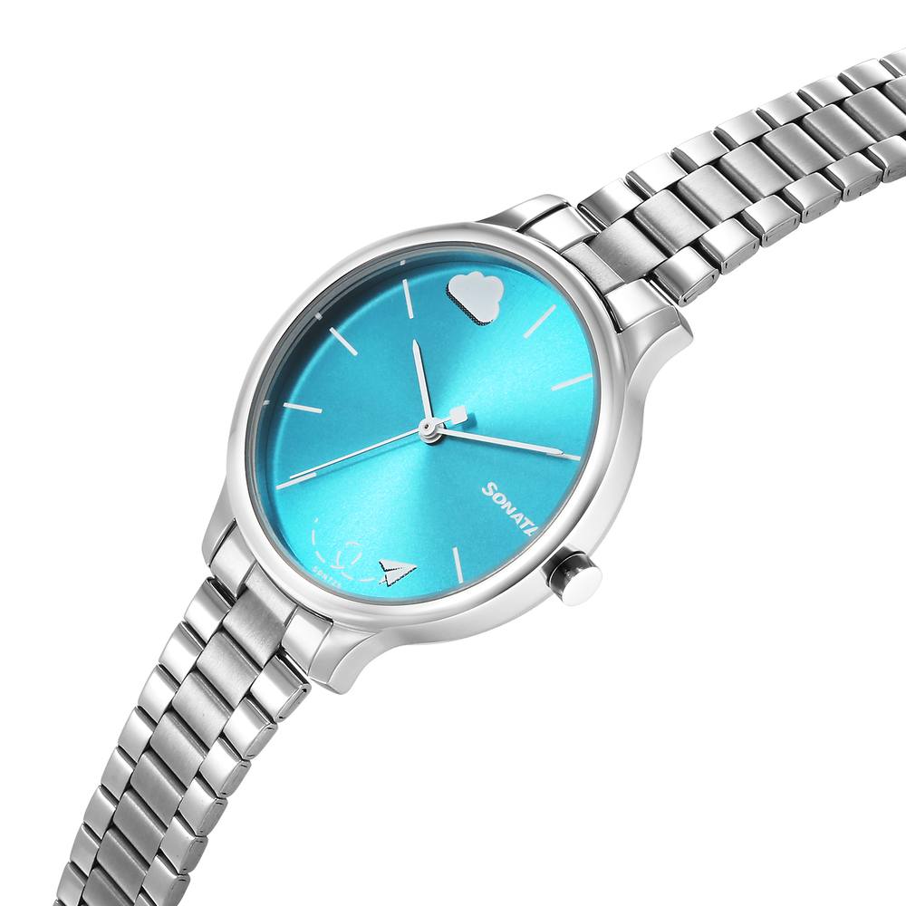 Sonata Blush Quartz Analog Pink dial Plastic Strap Watch for Women