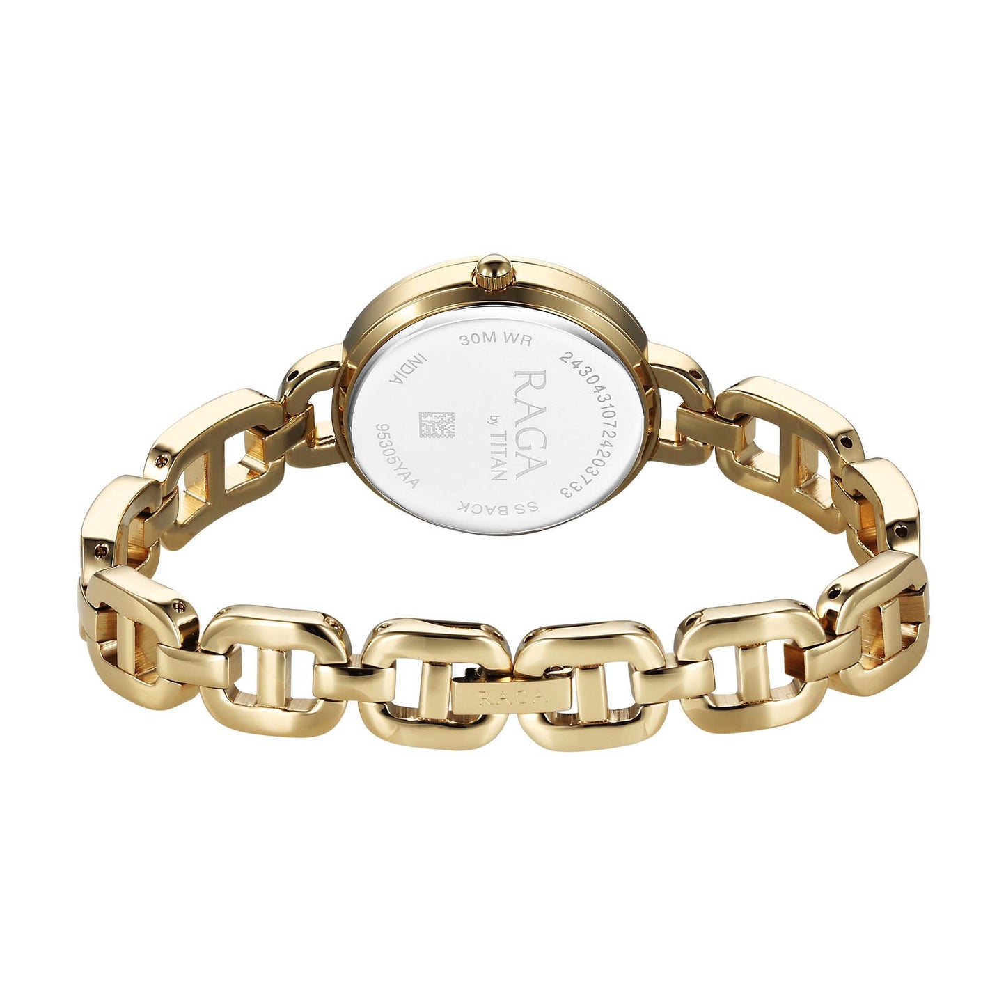 Titan Raga Showstopper 2.0 Strap Material Stainless Steel Dial Colour Gold 95305YM01