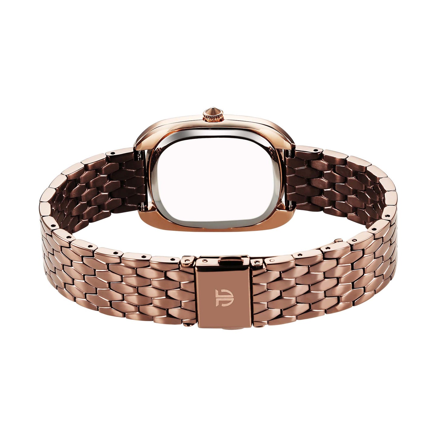 Titan Glamour Quartz Analog Brown Dial Brown Stainless Steel Strap Watch For Women