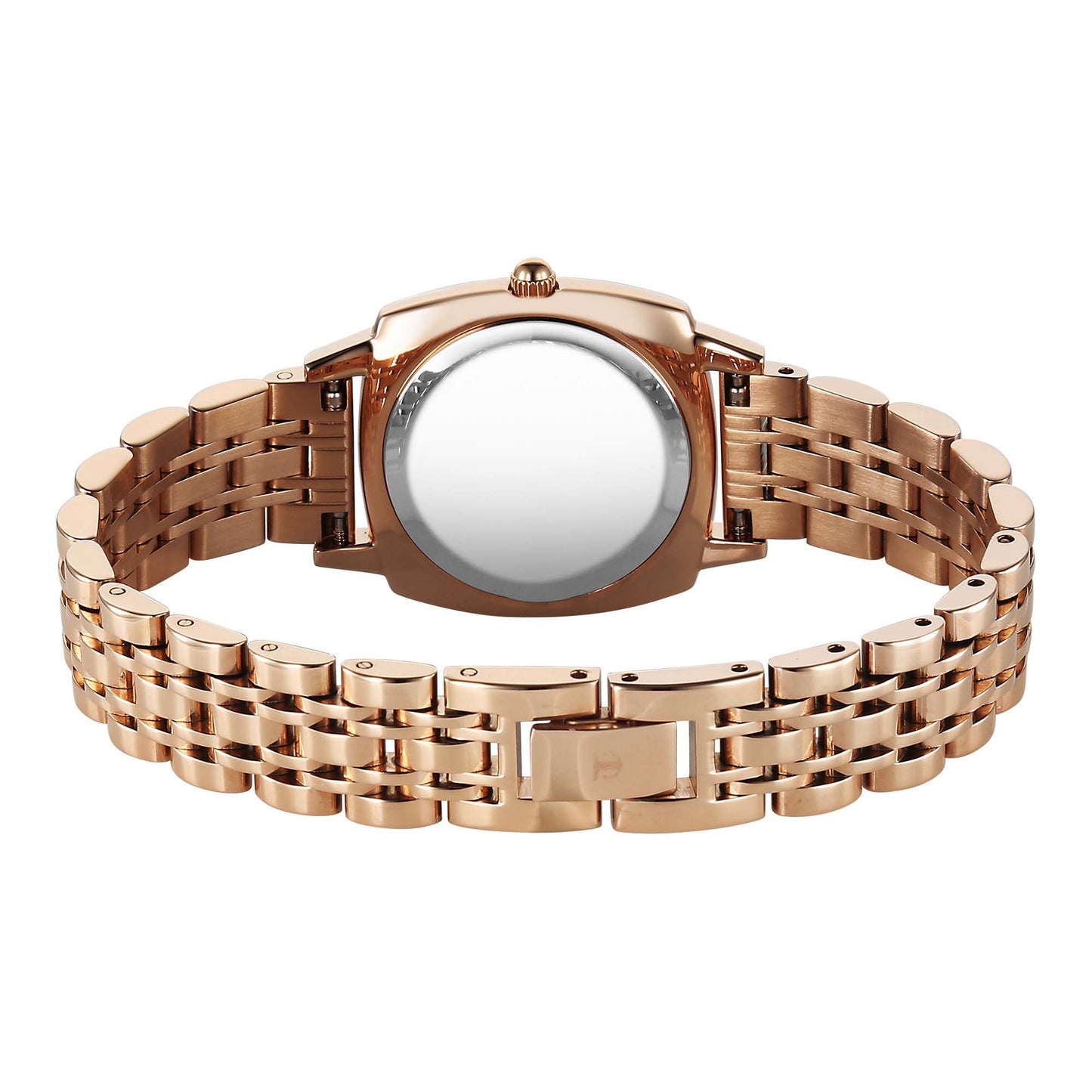 Titan Eminence Quartz Analog Red Dial Rose Gold Strap Watch For Women