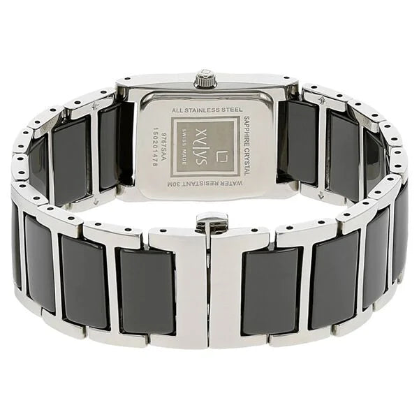 Xylys Quartz Analog Black Dial Stainless Steel & Ceramic Strap Watch for Women