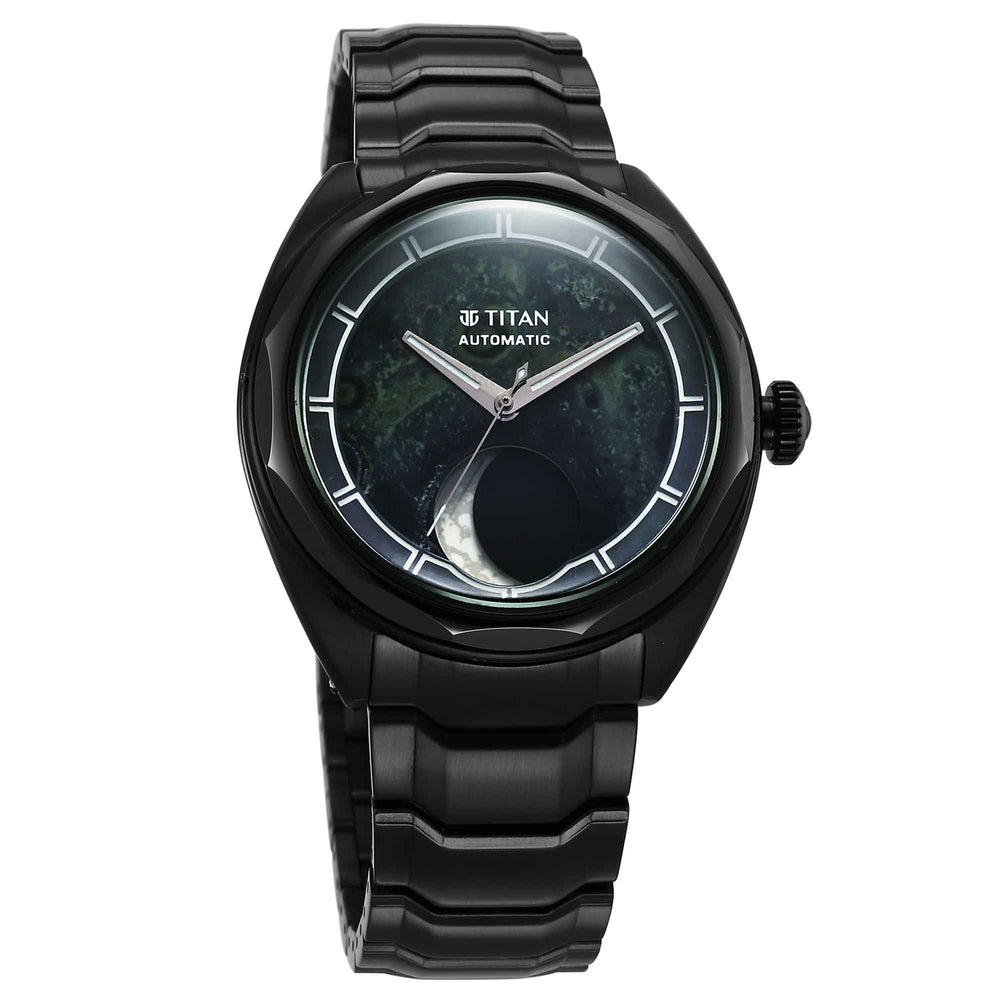 Titan Stellar 2.0 Strap Material Stainless steel Dial Colour Green 10011NM03