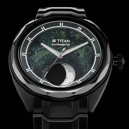 Titan Stellar 2.0 Strap Material Stainless steel Dial Colour Green 10011NM03