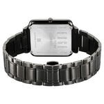 Titan Edge Quad Quartz Analog Blue Dial With Grey Stainless Steel Strap Watch For Men