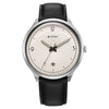 Titan Timeless Treasures Quartz Analog with Date White Dial With Black Color Leather Strap Watch For Men
