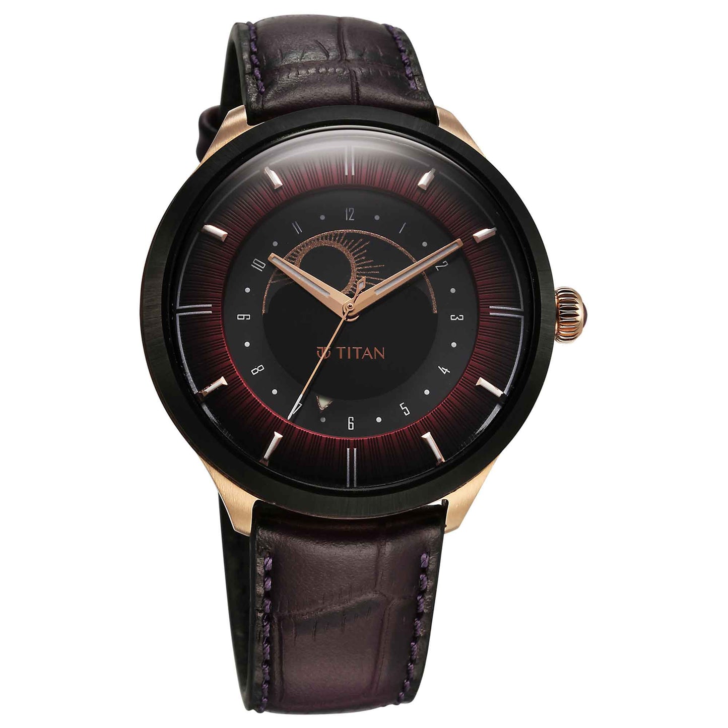 Titan Caleum Sun Moon Phase in Scarlet Red - Stellar Edition