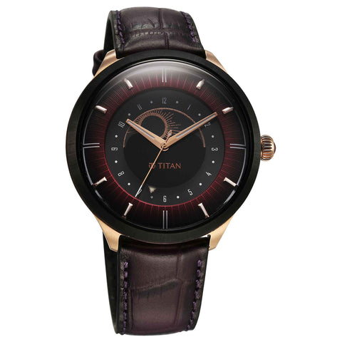 Titan Caleum Sun Moon Phase in Scarlet Red - Stellar Edition