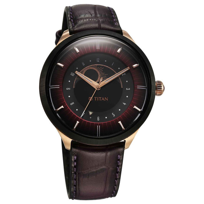Titan Caleum Sun Moon Phase in Scarlet Red - Stellar Edition