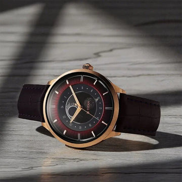 Titan Caleum Sun Moon Phase in Scarlet Red - Stellar Edition