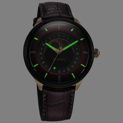 Titan Caleum Sun Moon Phase in Scarlet Red - Stellar Edition