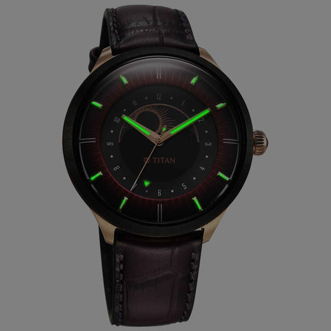 Titan Caleum Sun Moon Phase in Scarlet Red - Stellar Edition