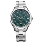 Titan Palette Of Time Quartz Analog with Date Green Dial Stainless Steel Strap Watch For Men