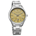 Titan Palette Of Time Quartz Analog with Date Yellow Dial Stainless Steel Strap Watch For Men