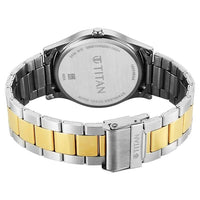 Titan Silver Dial Two Toned Metal Strap Analog with Day Date Watch for Men